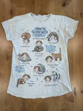 Relevant How To Sleep With A Cat 8 Positions Nightshirt Sleep Tee